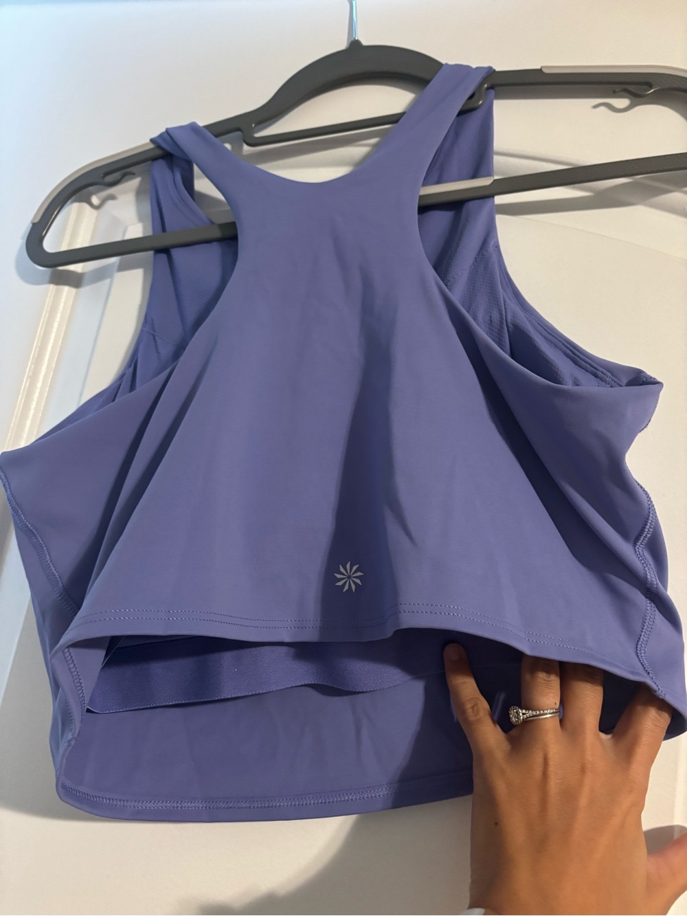 Athleta Lavender Cropped Racerback Tank - Picture 2 of 2